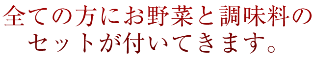 お料理と調味料のセット